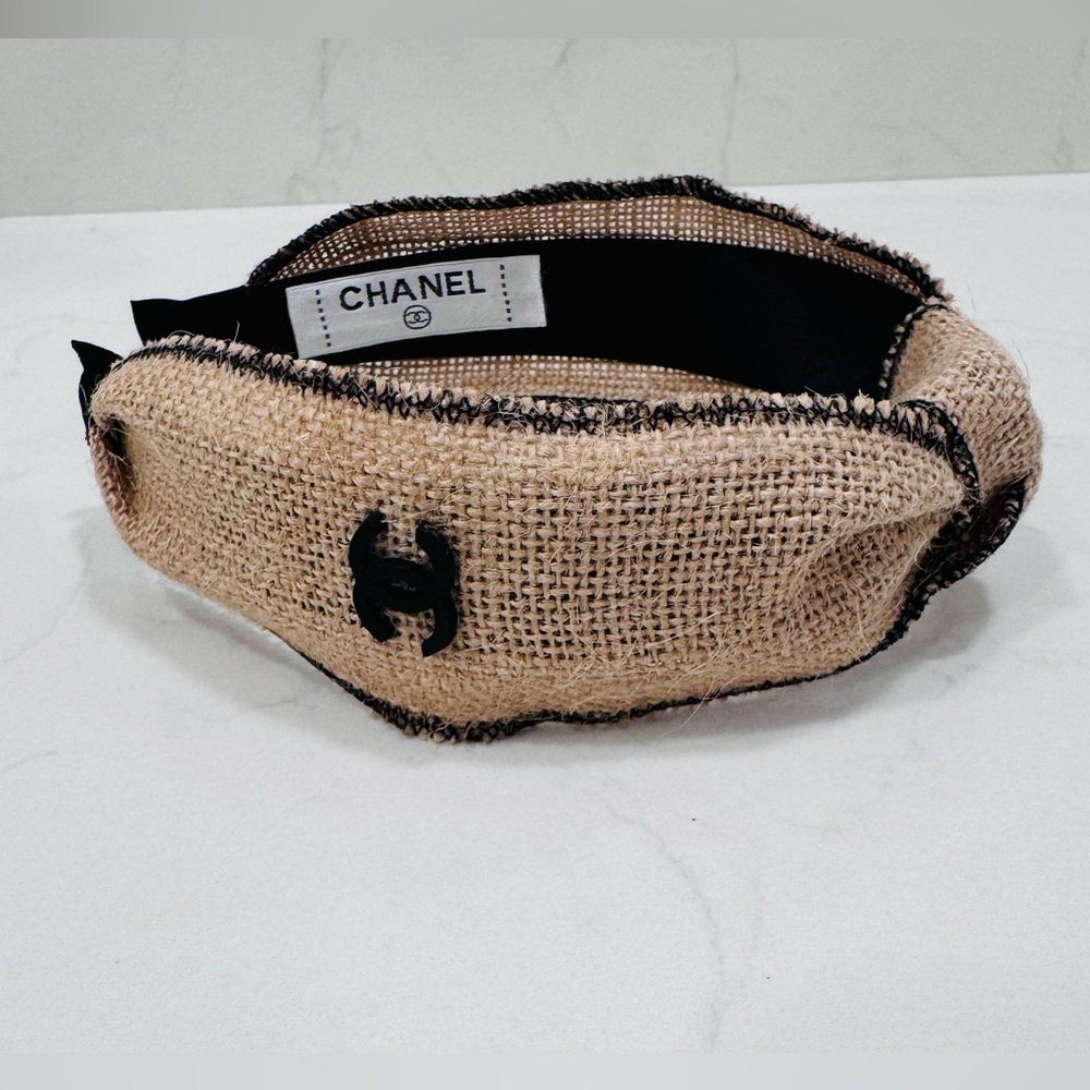Beautiful !! Knotted Tan and  BlackTextured Headband!!